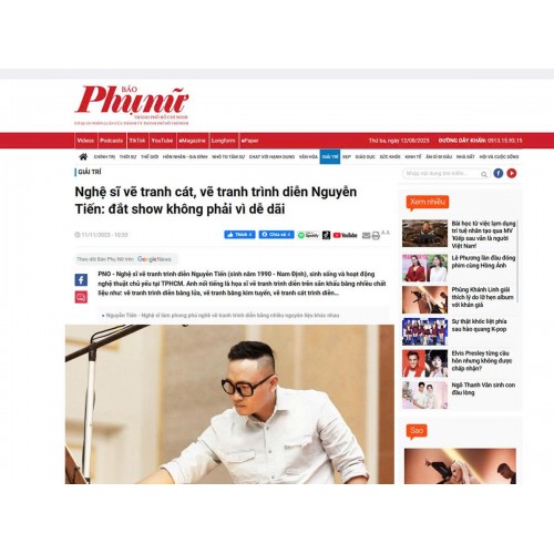 Nghệ sĩ tranh cát nguyễn tiến đắt show không phải do dễ dãi Báo Phụ Nữ