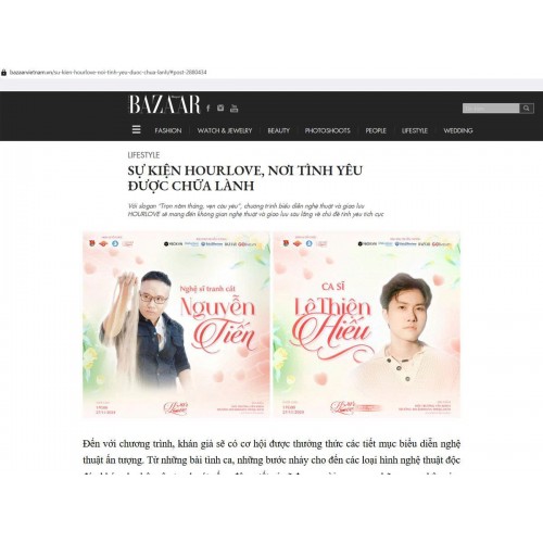 Họa sĩ Nguyễn Tiến trên tạp trí bazaarvietnam