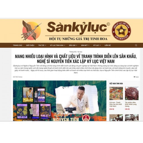 Nghệ sĩ Nguyễn Tiến trên sàn lỷ lục